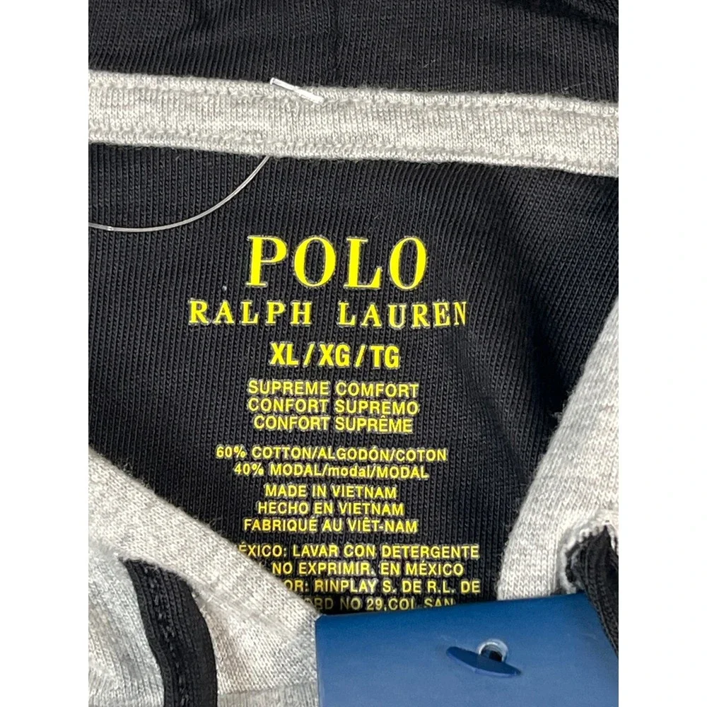 Polo Ralph‎ Lauren Men's Heather Gray Supreme Comfort Hoodie XL